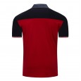 New spring / summer men's POLO SHIRT men's large white color matching lapel T-shirt 031