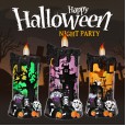 Halloween horror props electronic candle lights glowing LED rotating colored lights bar scene layout decoration props