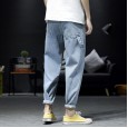 Spring and summer new wide-leg casual pants men's Japanese style nostalgic jeans wash tide brand men's pants