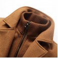 Autumn and winter new men's woolen coat men's double collar coat men's clothing