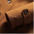 Autumn and winter new men's woolen coat men's double collar coat men's clothing