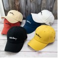 Hat female spring and summer leisure solid color curved eaves baseball cap male Korean version of the couple sun hat offset printed cap tide