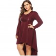 Autumn and winter plus size plus size women's sequin dress dress