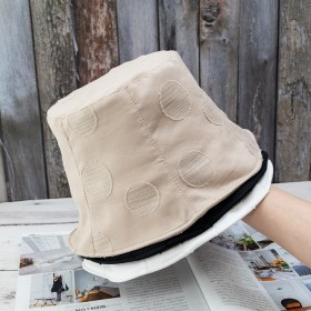 Japanese niche jacquard retro bucket hat female Korean frosty basin hat male tide spring and summer cotton and linen sun hat summer