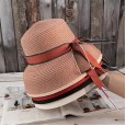 Retro French Hepburn wind big ribbon streamer lampshade straw hat beach beach holiday sunscreen shading big along hat