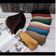Casual knitted bucket basin hat spring and summer shade sunscreen hat wild retro multicolor fisherman hat tide