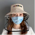 Protective hat anti-spray saliva wind sand anti-hat big edge transparent isolation fisherman hat men and women spring and summer