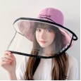 Spring protective cap female anti-spray cover cap transparent mask eye protection isolation saliva double-sided embroidery fisherman hat