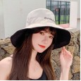 Hat ladies summer big along the shade hot sale avocado double-sided fisherman hat casual sunscreen fashion basin hat