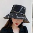 Spring and summer new travel fisherman hat female black simple sun hat wild belt buckle sunscreen sun hat