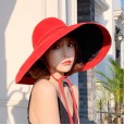 New summer sun hat sunscreen UV big sun hat soft sister double-sided wearing fisherman hat