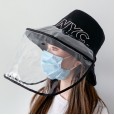Transparent mask cap adult anti-cover detachable fisherman hat male and female college students fashion anti-spittle hat