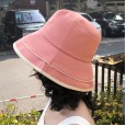 Summer sun hat fisherman hat female new literary simple basin hat travel sunscreen hat Hong Kong wind beach hat tide