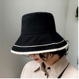 Summer sun hat fisherman hat female new literary simple basin hat travel sunscreen hat Hong Kong wind beach hat tide