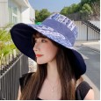 National wind summer ladies sun hat big eaves double-sided fisherman hat wild foldable sunscreen cloth hat