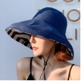 New summer double-sided color matching Dayan fisherman hat literary folding sunscreen sun hat female