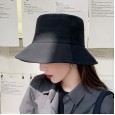 New literary ladies candy-colored fisherman hat solid color big brim hat spring and autumn foldable flat top hat