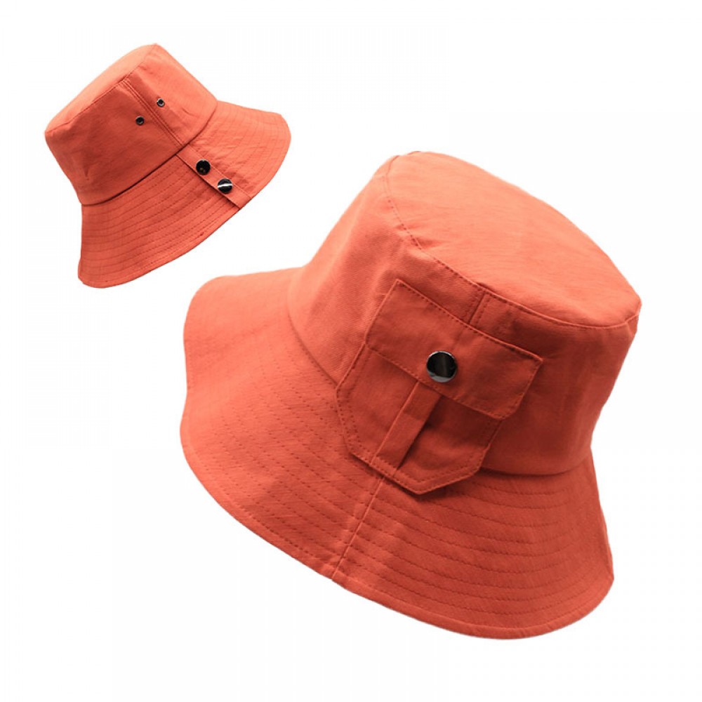 Cotton fisherman hat female creative pocket fisherman hat spring and summer shade big eaves sun hat ladies sunscreen hat