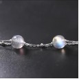 925 Sterling Silver Moonstone Bracelet Mori Natural Bead Double Bracelet Girl Heart Bracelet