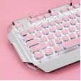 Real mechanical keyboard pink girl heart cute green axis notebook external desktop computer home office game special