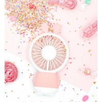 The new exquisite rabbit mini handheld fan hot sale Dharma bear night light usb rechargeable fan