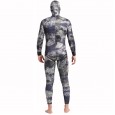 5MM diving suit camouflage warm long-sleeved one-piece swimsuit two-piece thickened male jellyfish suit fishing suit