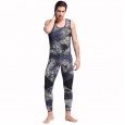 5MM diving suit camouflage warm long-sleeved one-piece swimsuit two-piece thickened male jellyfish suit fishing suit