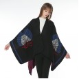 The new lady's butterfly shawl autumn and winter imitation cashmere split shawl office cloak