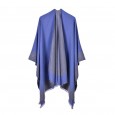 Street ladies scarf autumn and winter wild air-conditioned room warm dual-use monochrome tassel shawl cloak