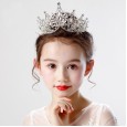 Children's Crown Headdress Princess Girls Crown Crystal Headband Golden Frozen Girl Birthday Cake Decoration