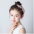 Girls hairpin children's headdress little girl's head flower pink performance hair accessories birthday hairpin flower princess sweet wind