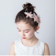 Girls hairpin children's headdress little girl's head flower pink performance hair accessories birthday hairpin flower princess sweet wind