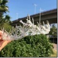 Children's Crown Headdress Silver Rhinestone Hairband Princess Sophia Hair Accessories Frozen Aisha Birthday Gift