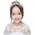 Children's Crown Headdress Silver Rhinestone Hairband Princess Sophia Hair Accessories Frozen Aisha Birthday Gift