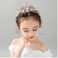 Crown headdress children birthday crown crystal princess show hair accessories hair hoop girl Korean flower girl wreath super fairy