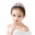 Crown headdress children birthday crown crystal princess show hair accessories hair hoop girl Korean flower girl wreath super fairy