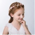 New children's hair accessories girl headdress princess headband girl head flower birthday performance accessories pink