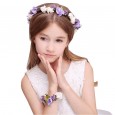 High-end children's accessories girls garland wedding small flower girl flower headband little girl show photo headdress