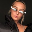 New personality small frame ladies sunglasses trend street shooting stars sunglasses round face fashion glasses S9025