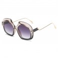 Irregular oversized frame ladies sunglasses personality gradient color sunglasses wild street shooting glasses male S8041