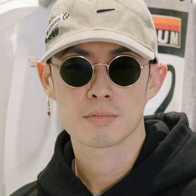 Round retro metal small frame sunglasses personality hip-hop sunglasses men and women street shooting prince mirror S9060