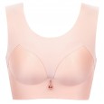 Lightweight anti-glare comfortable sleep bra fat mm no trace large size vest type steel ring bra