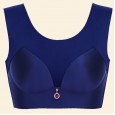 Lightweight anti-glare comfortable sleep bra fat mm no trace large size vest type steel ring bra