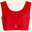 Lightweight anti-glare comfortable sleep bra fat mm no trace large size vest type steel ring bra