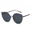 New fashion ladies sunglasses trend cat eye ocean film wild sunglasses metal glasses S17014