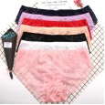 Plus size underwear ladies lace underwear sexy transparent oversize underwear briefs