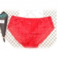 Plus size underwear ladies lace underwear sexy transparent oversize underwear briefs