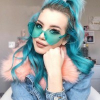 Fashion heart-shaped big frame sunglasses female trend candy color love sunglasses peach heart sunglasses S8018