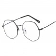 Myopia glasses female tide retro gold wire polygon plain face round eye frame male F8009