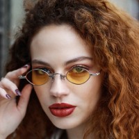 Tide retro small frame sunglasses female personality hip-hop sunglasses male round face sunglasses S8078